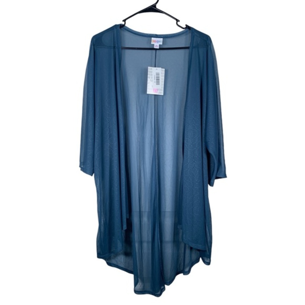 No Boundaries Women’s Teal Sheer Open-Front Cardigan #2758